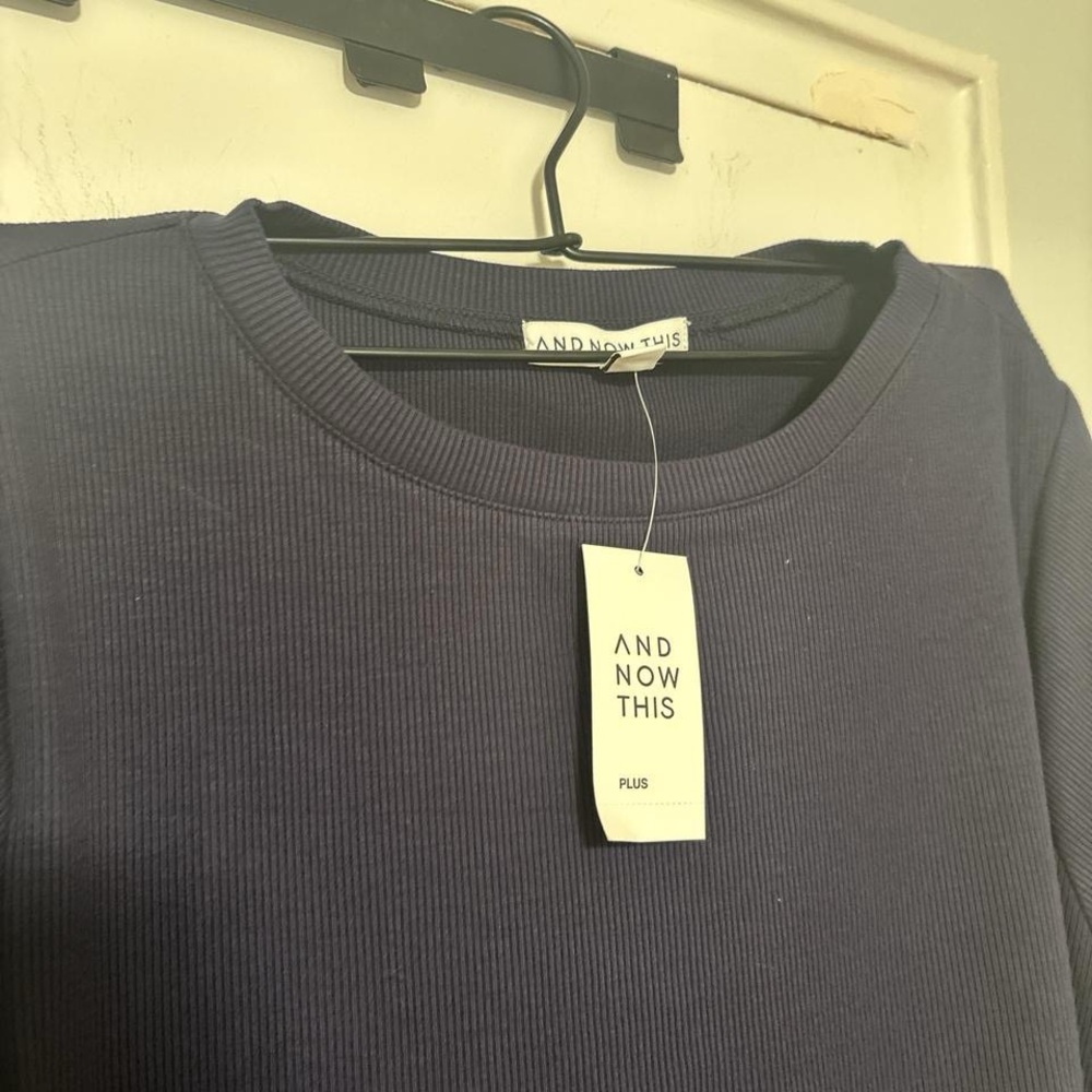 Blue Short Sleeve Tee Versatile Casual Top